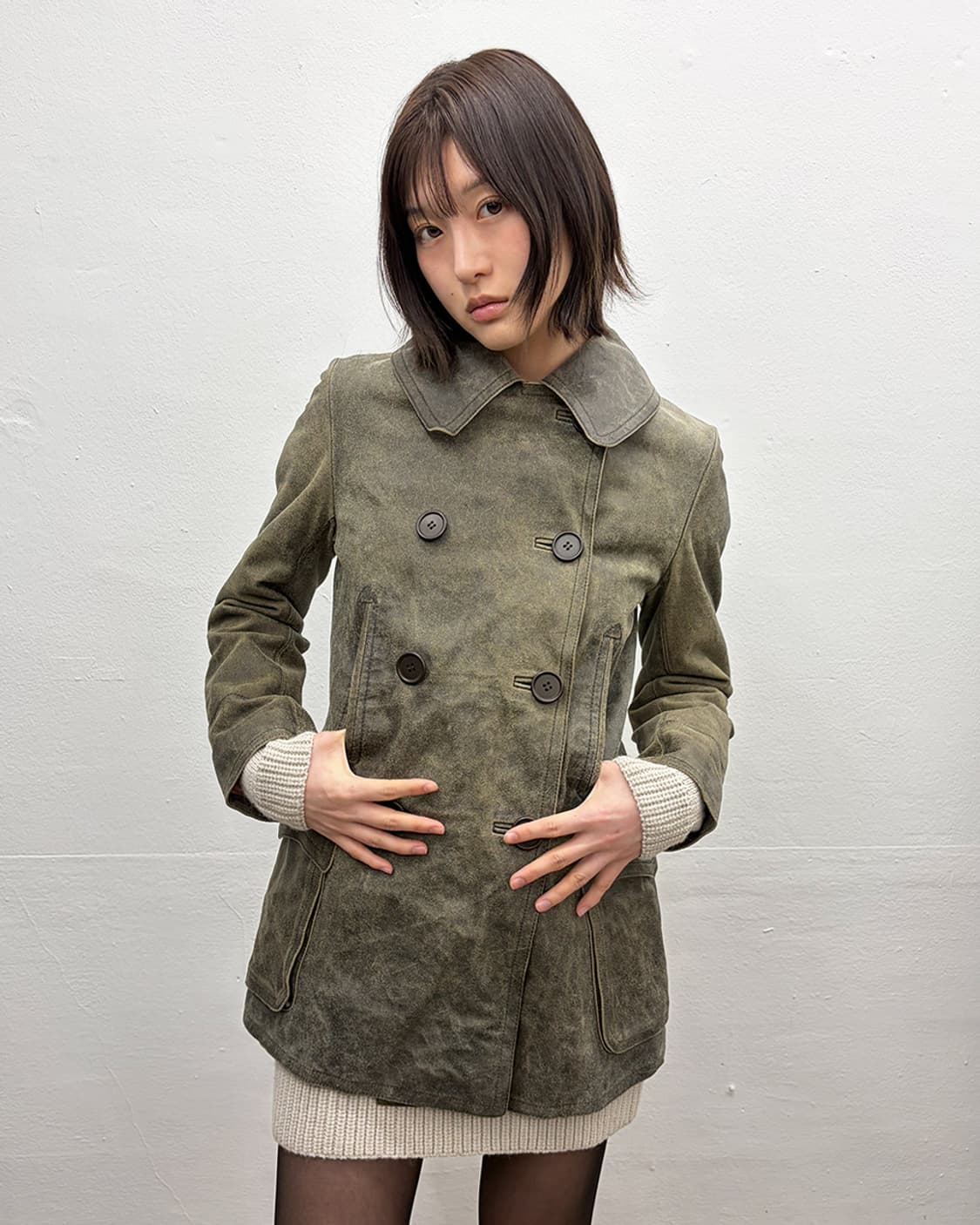 폴 스미스 카우 레더 더블 자켓 상품이미지1