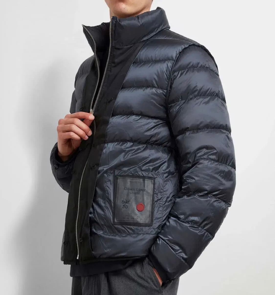 [새상품]텐씨 TenC 리버시블 다운 라이너 포켓 자켓 네이비 상품이미지6