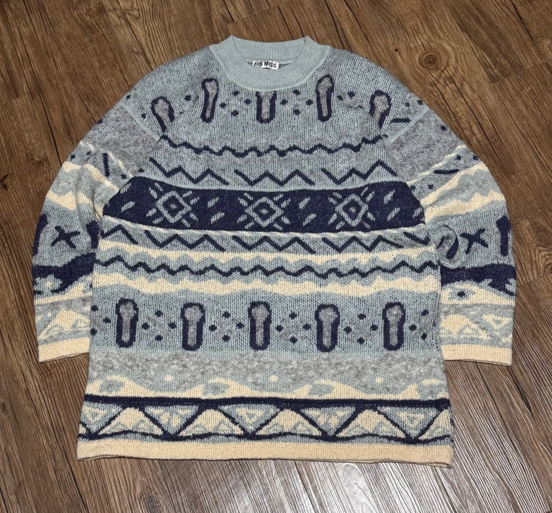  his miss 패턴 니트 스웨터 상품이미지2