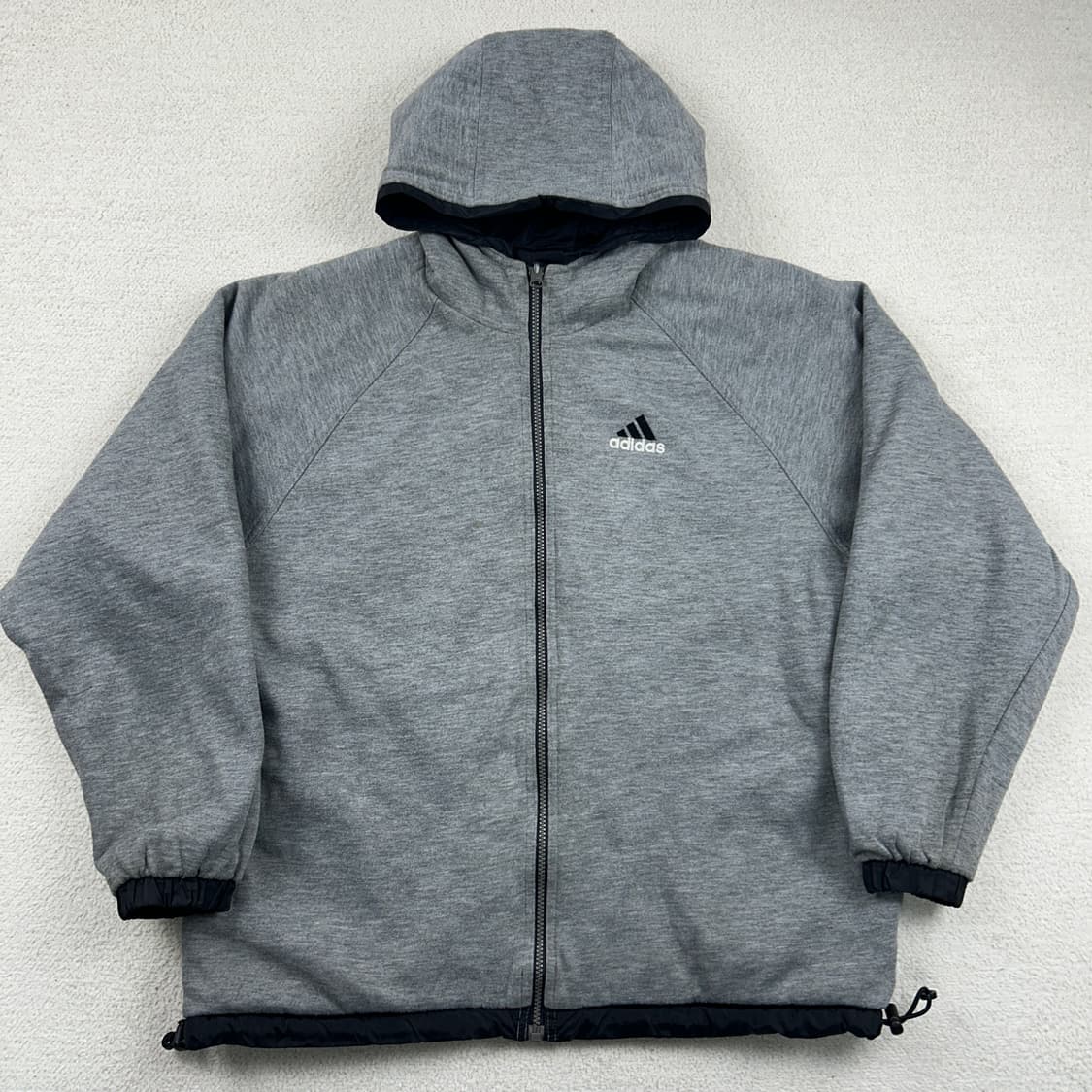 90s 아디다스 올드스쿨 빅로고 리버시블 후드 점퍼 상품이미지3
