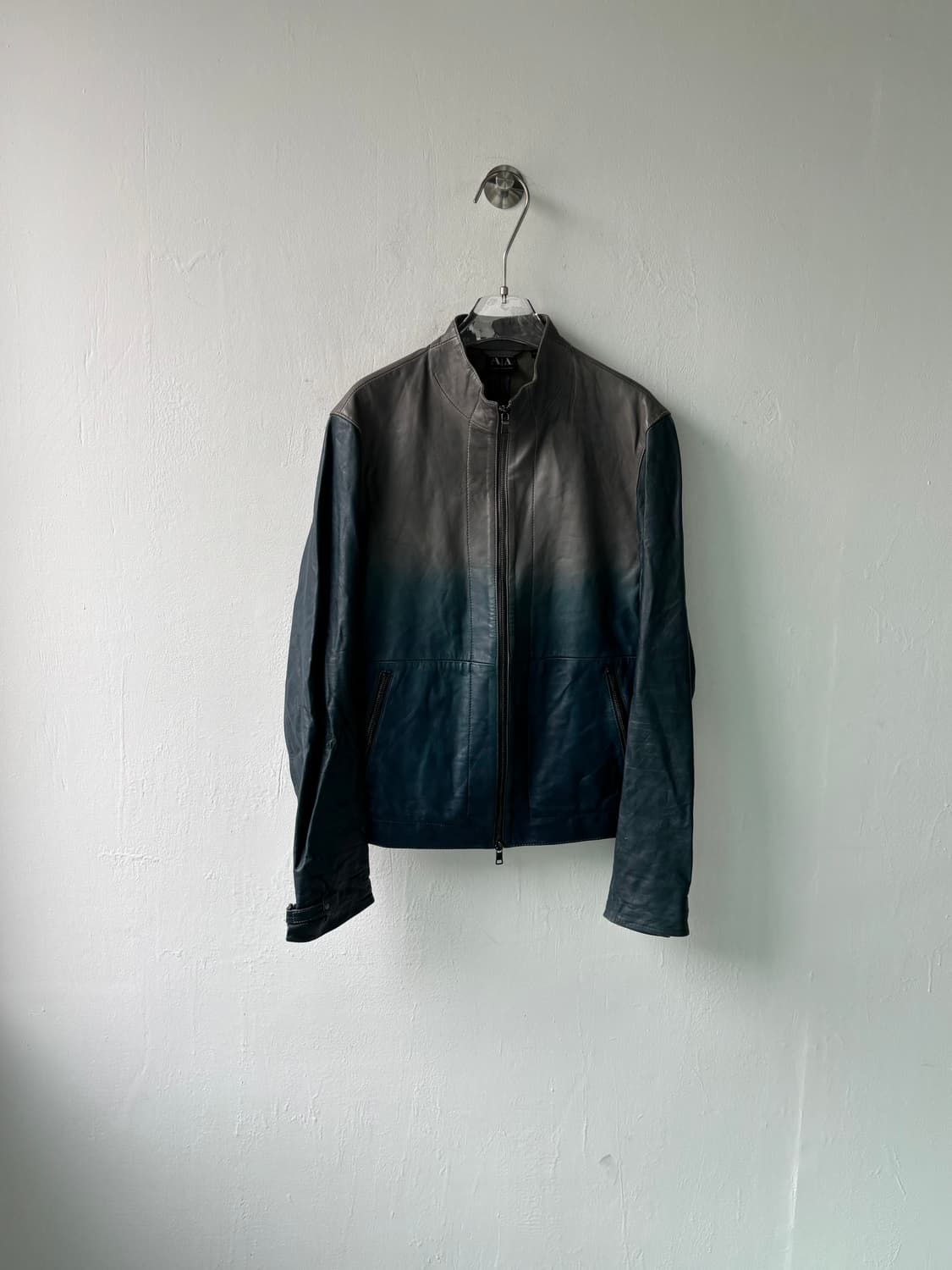 아르마니 익스체인지 그라데이션 램스킨 레더 자켓 상품이미지6