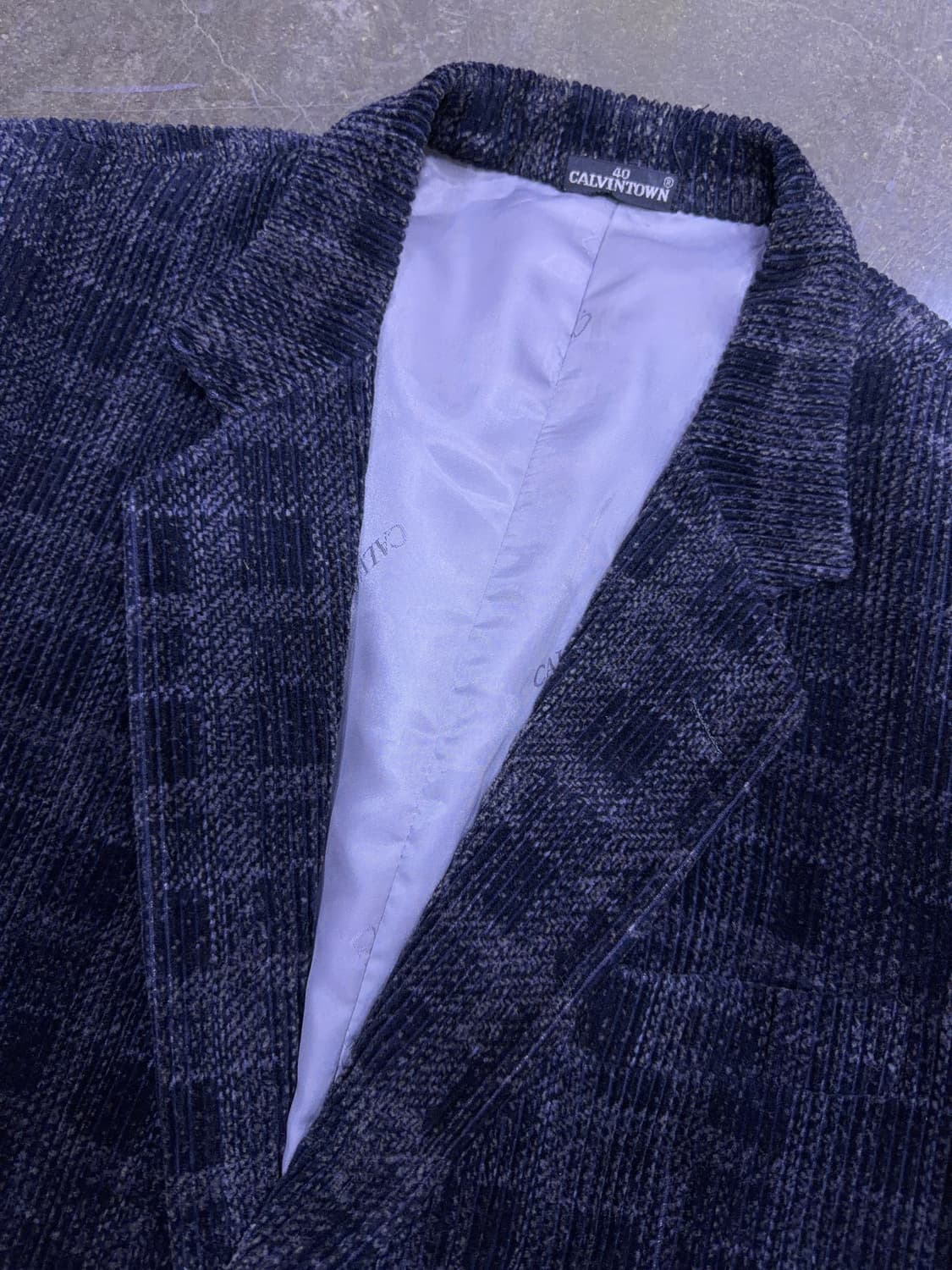 칼빈타운 80's 체크 패턴 헤비 코듀로이 스포츠자켓 블레이저 40 상품이미지3