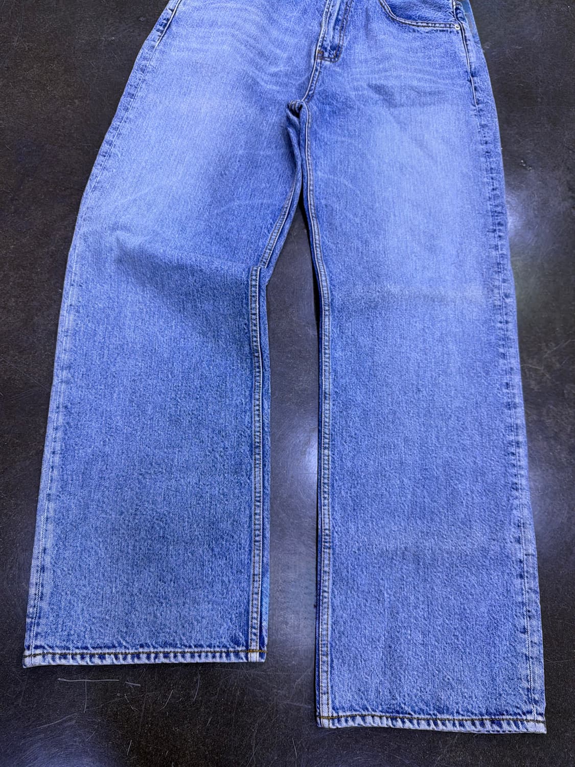 mod.9 모드나인 레트로 빈티지 스톤워싱 와이드핏 데님팬츠 32 상품이미지5