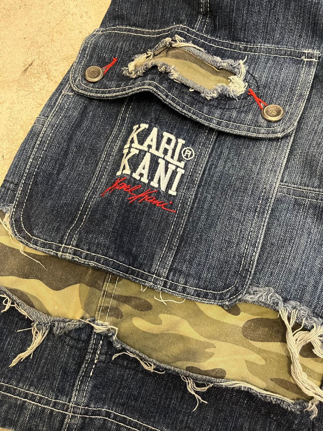 빈티지 칼카니 데님 카고 상품이미지4