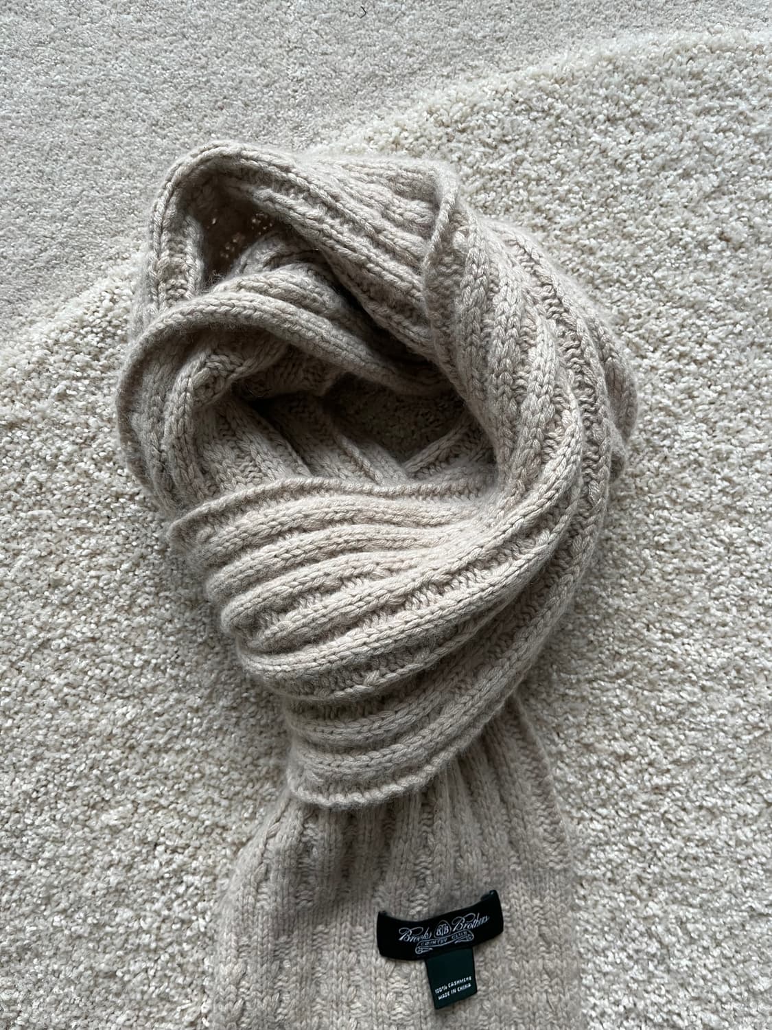 브룩스 브라더스 100% 캐시미어 케이블 니트 머플러  상품이미지3