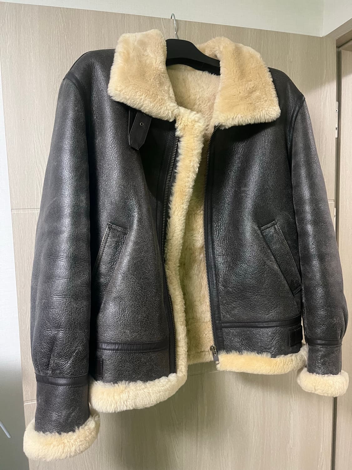 [100~105] B-3 폭격기 무스탕 무통 자켓 리얼레더 양가죽 상품이미지1