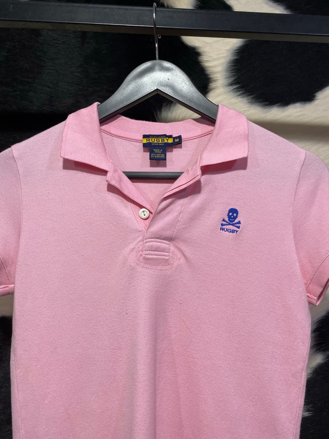 Ralph Lauren Rugby 스컬 로고 자수 슬림핏 반팔 티셔츠 상품이미지2