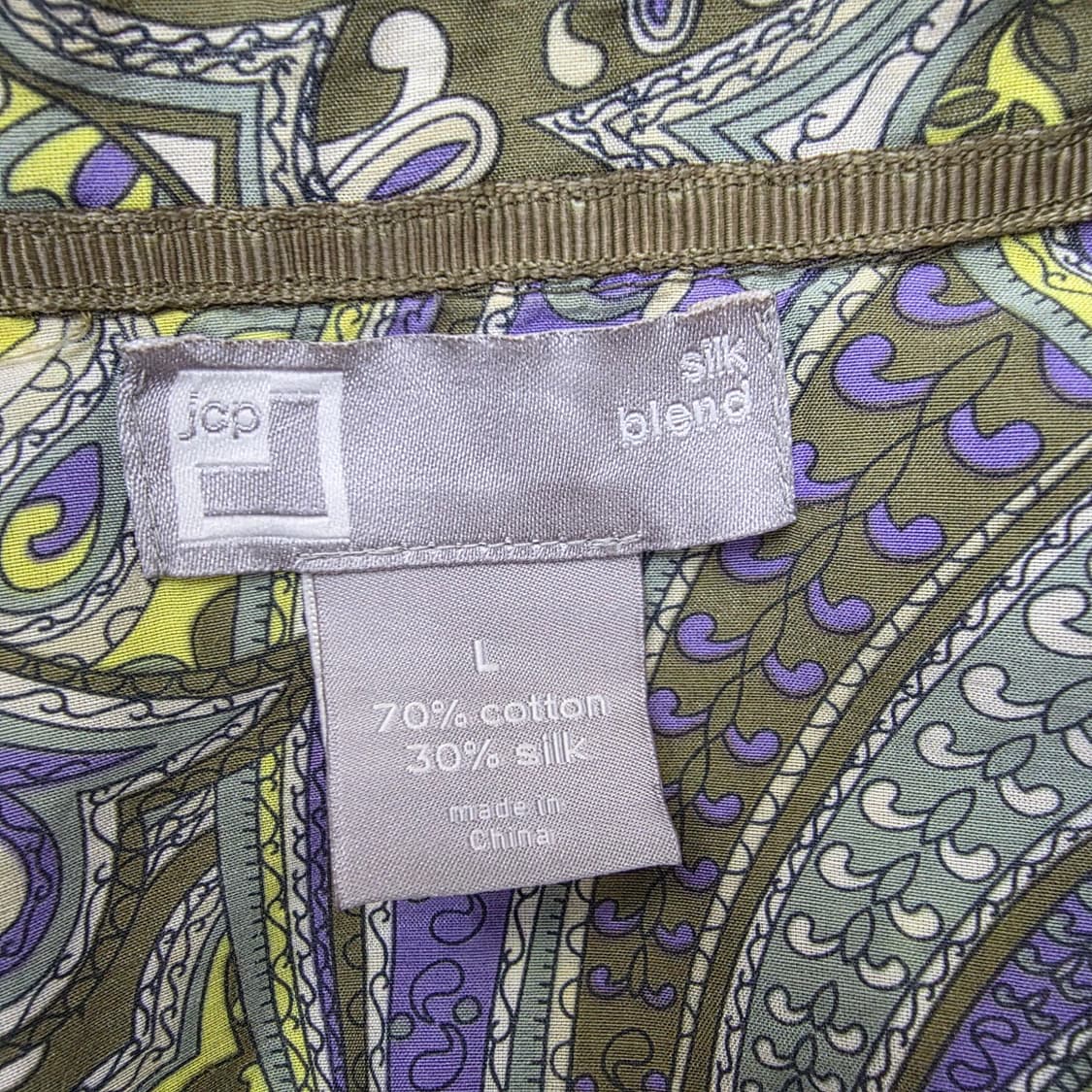 jcp 페이즐리 패턴 실크 혼방 셔츠 상품이미지7