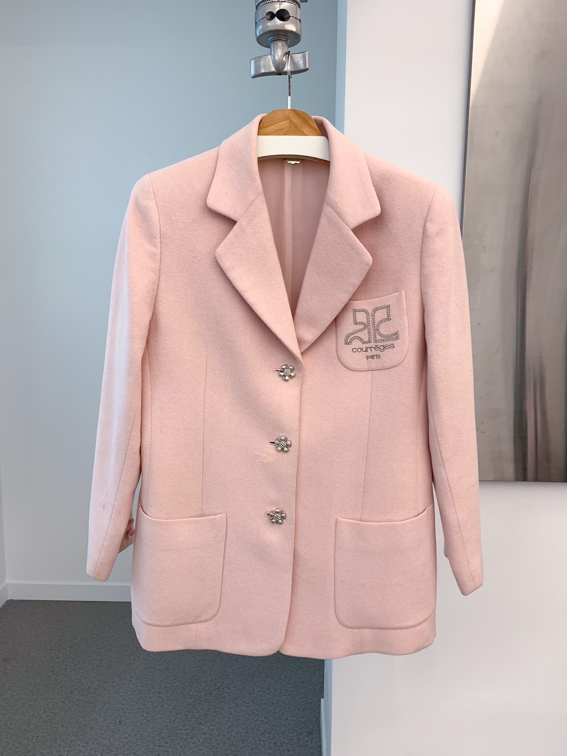 꾸레쥬 90s PureNewWool 블레이저 90-95 상품이미지4