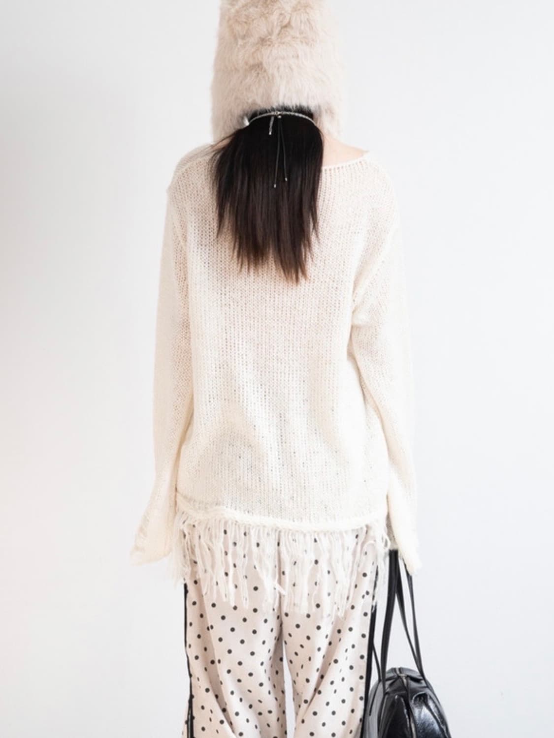 피키소사이어티 프린지 브이넥 니트 상품이미지4