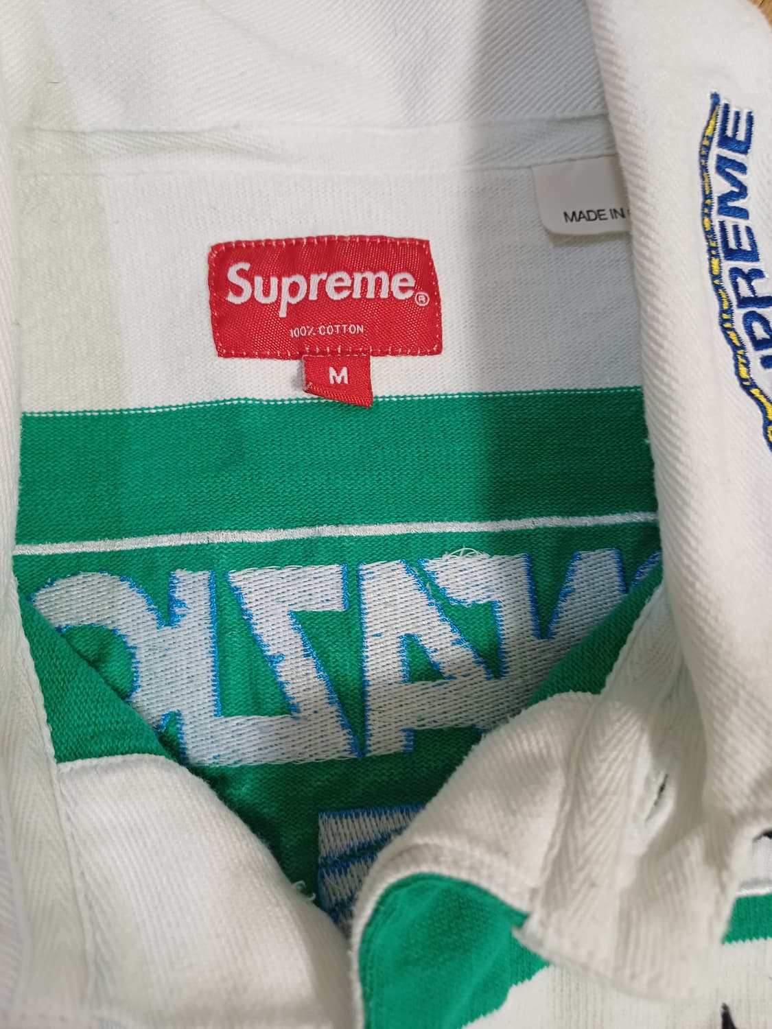 슈프림 폴로 럭비티 그린m (수선제품) 상품이미지3
