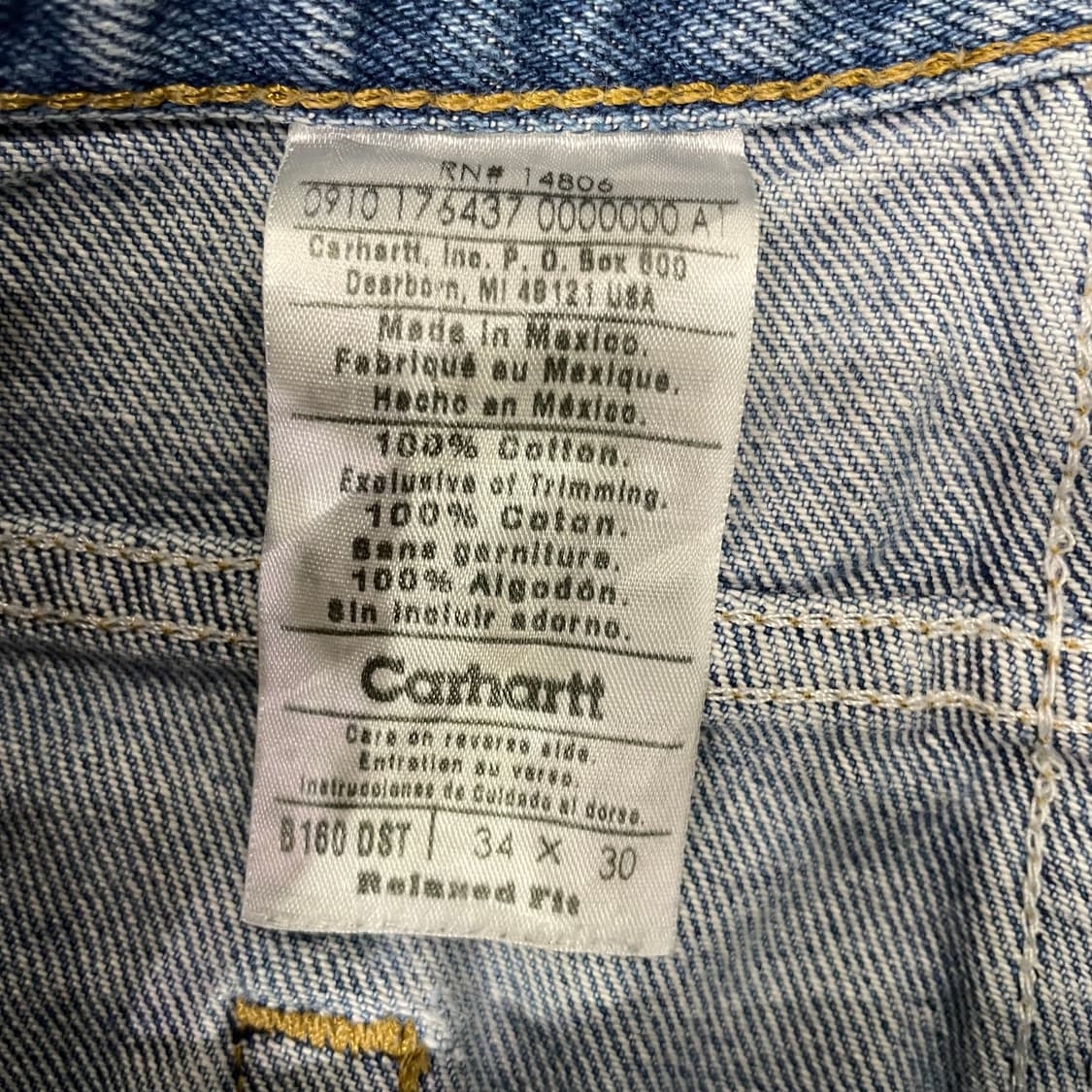 (34) Carhartt 칼하트 컷오프 데님 반바지  상품이미지2