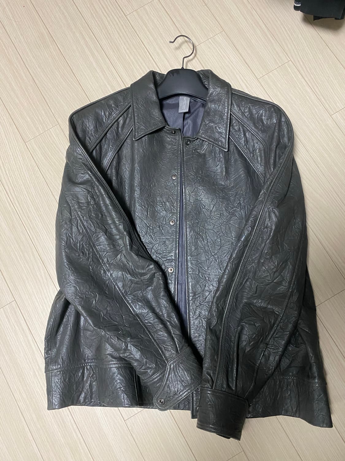 언어펙티드 바시티 레더 자켓 상품이미지2