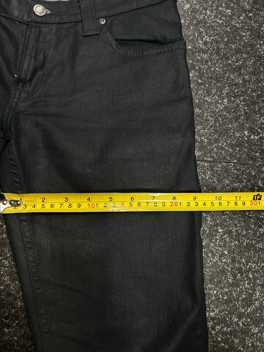 누디진(Nudie Jeans) 세미스판 블랙 코팅 데님 청바지 30~32 상품이미지8