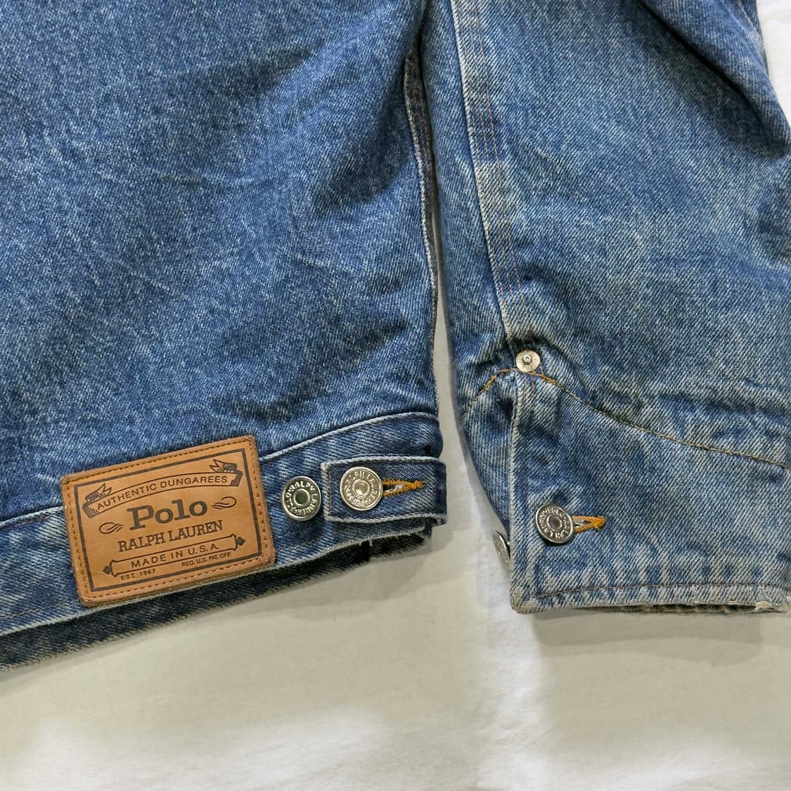 80s 폴로 랄프로렌 덩가리 데님 재킷 USA 상품이미지8