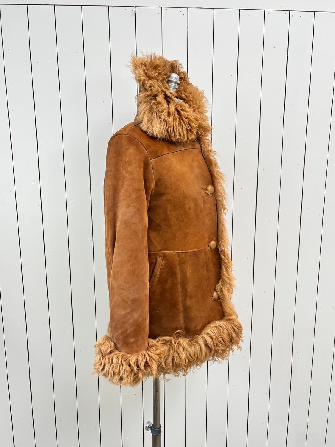 리버시블 브라운 양모 무스탕 상품이미지6