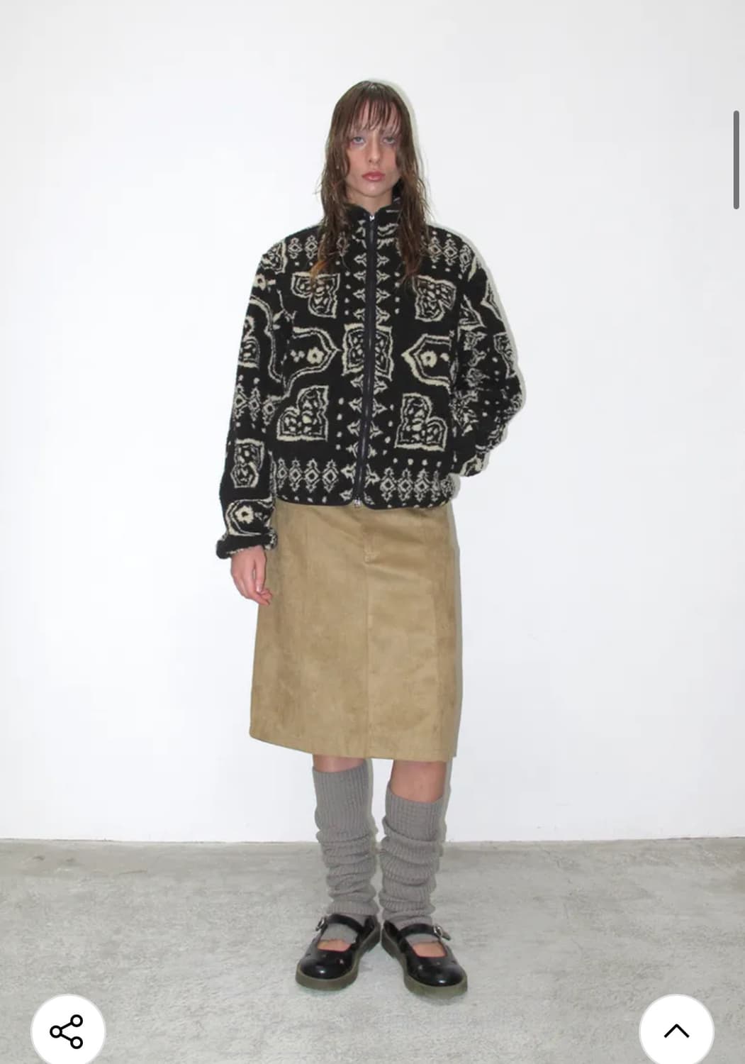 썬번프로젝트 Paisley Fleece Zip-up 플리스 집업 상품이미지2