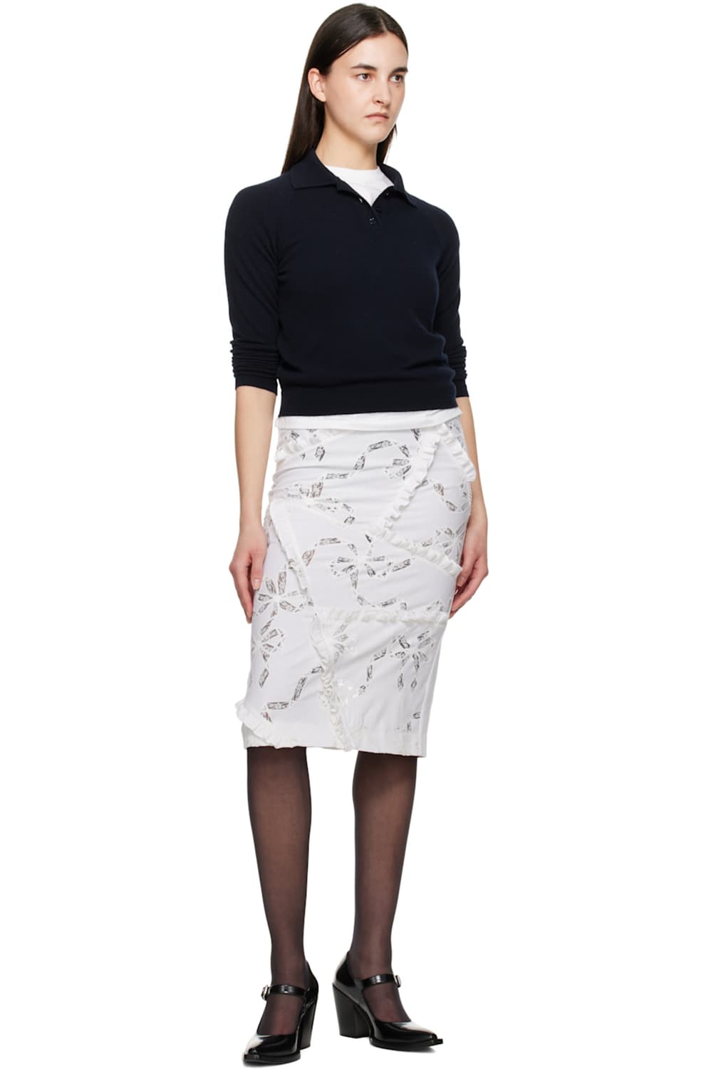 [8]슈슈통 Cutout Bow 패치워크 스커트 상품이미지4