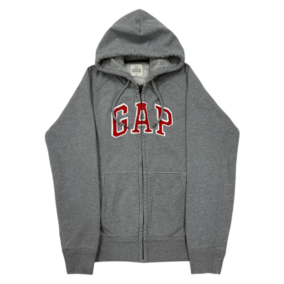 GAP 빈티지 스펠로고 후드집업 자켓 그레이 S 상품이미지1