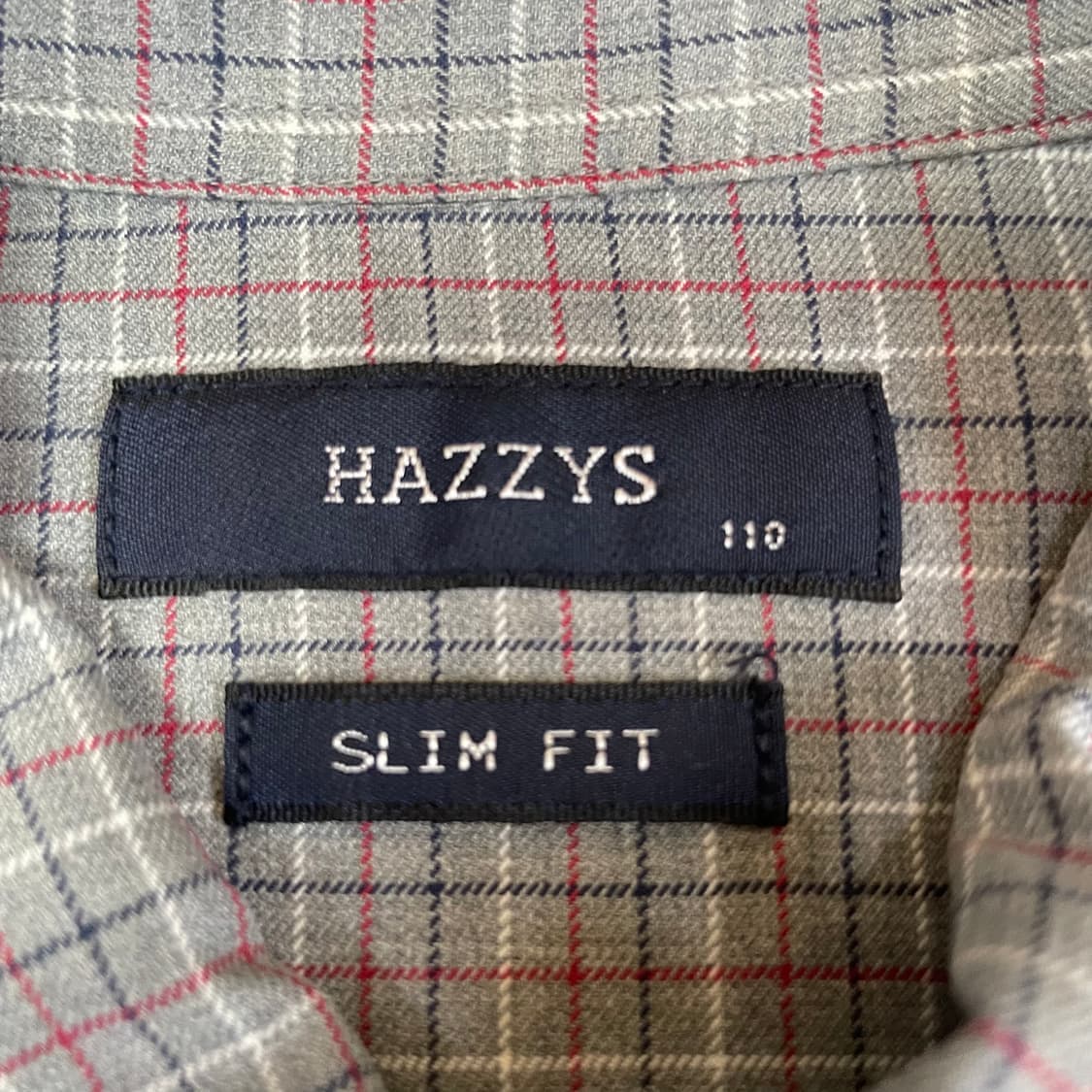 헤지스 그레이 체크 슬림핏 긴팔 셔츠 110 상품이미지4