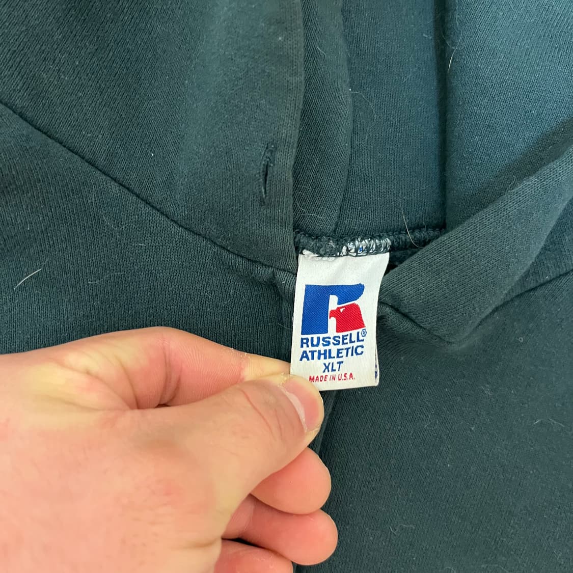 [XL] 90s USA 빈티지 러셀 후드집업 포레스트 그린 상품이미지2