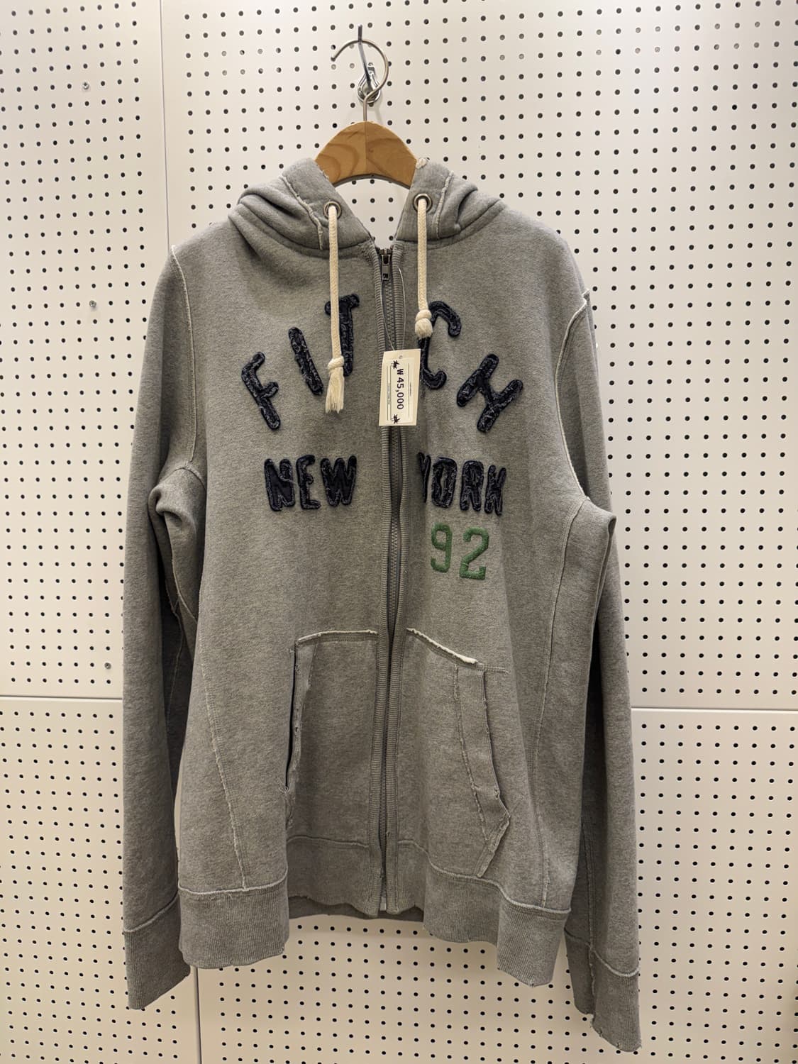 아베크롬비 아치로고 그레이 후드집업 U85 상품이미지2