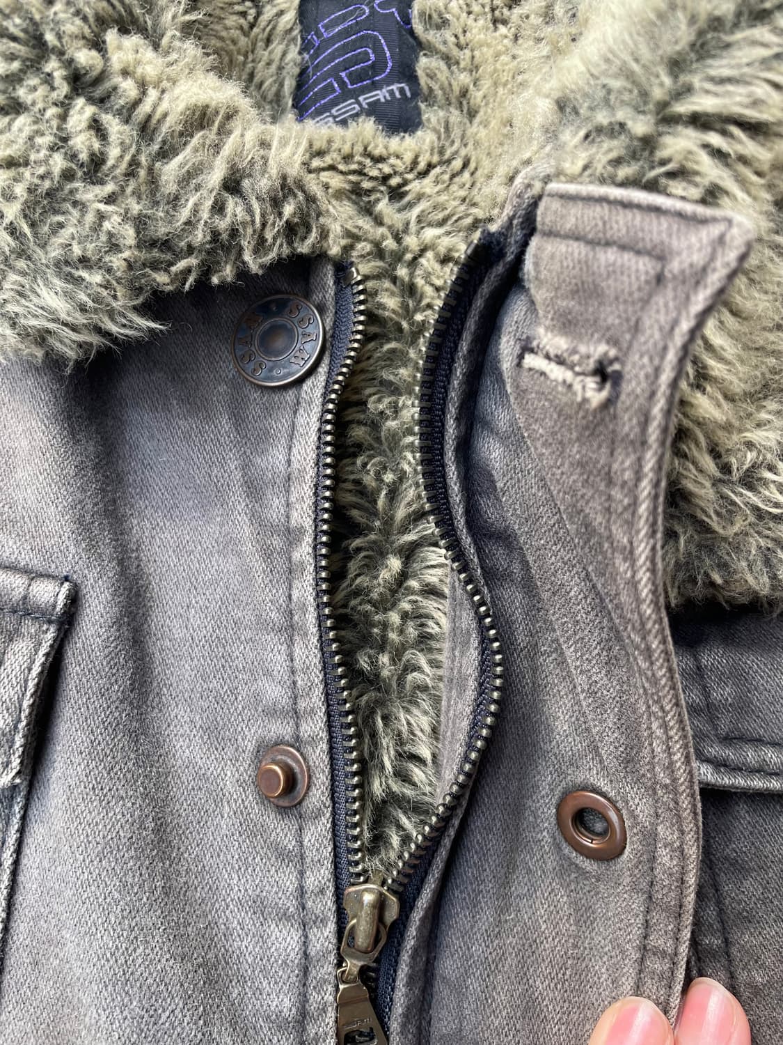 빈티지 y2k 그레이 쉐르파 자켓  상품이미지6