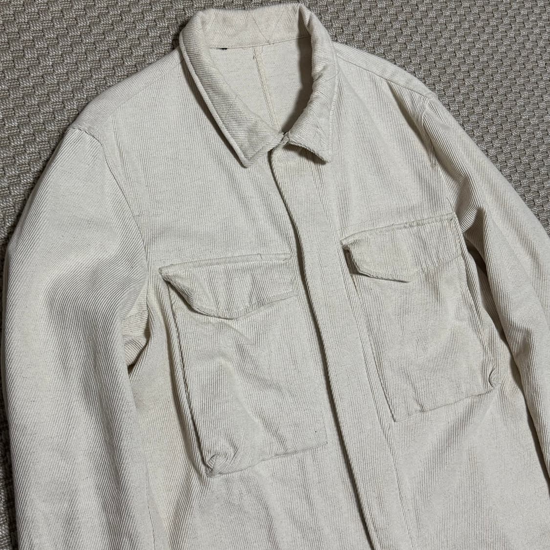 Zara 자라 포켓 데님 셔츠 자켓 아이보리 상품이미지3