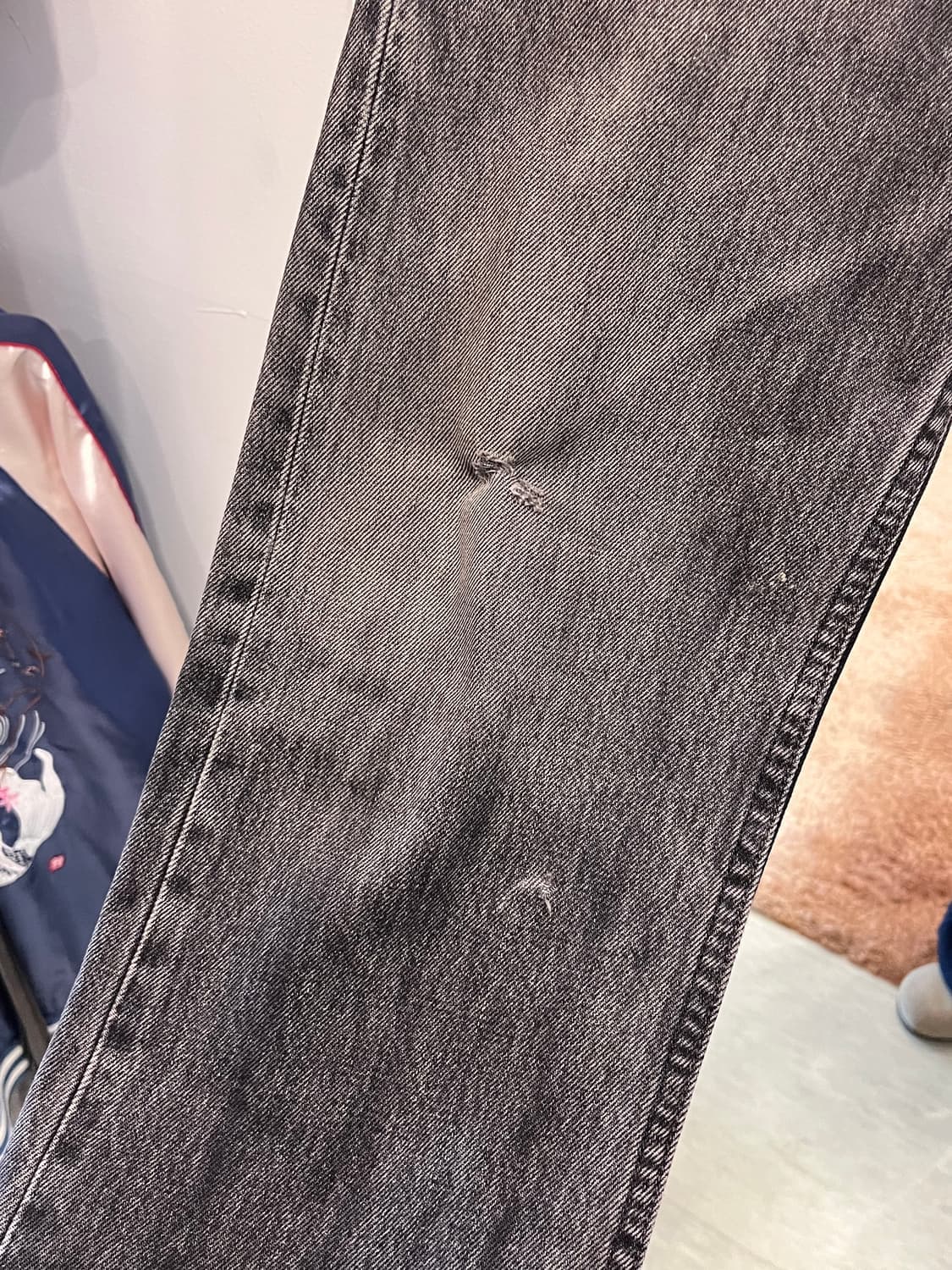 90s 리바이스 501 흑청 데님 팬츠 상품이미지5