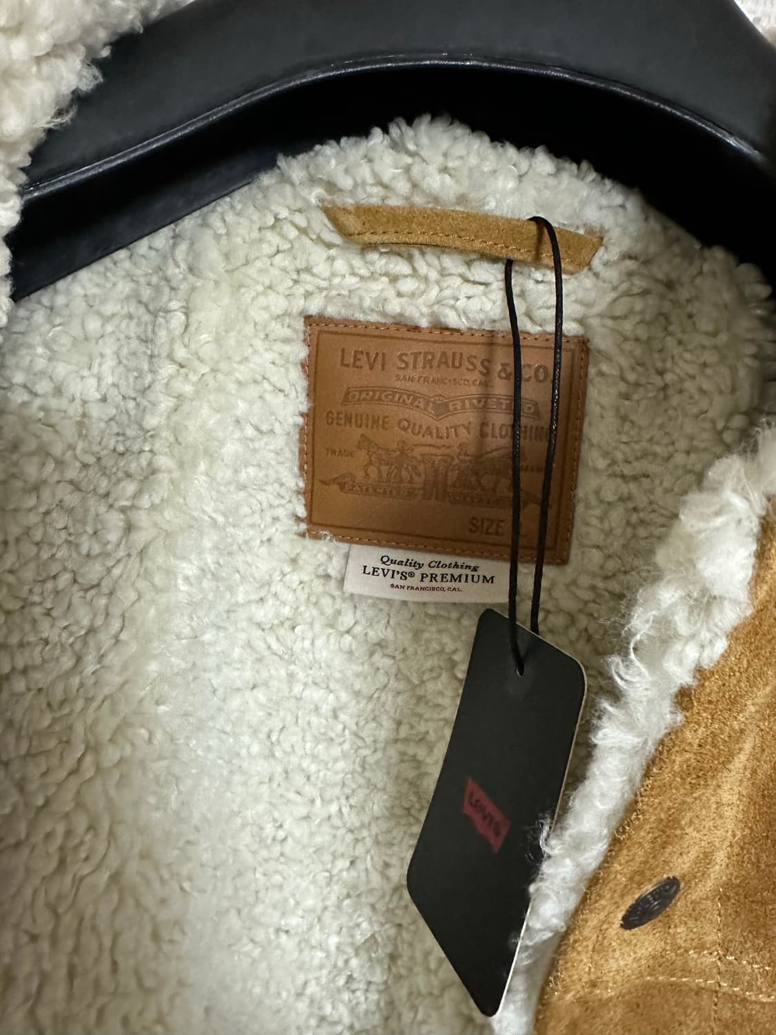 리바이스 웨스턴 스웨이드 쉐르파 자켓 L 상품이미지2