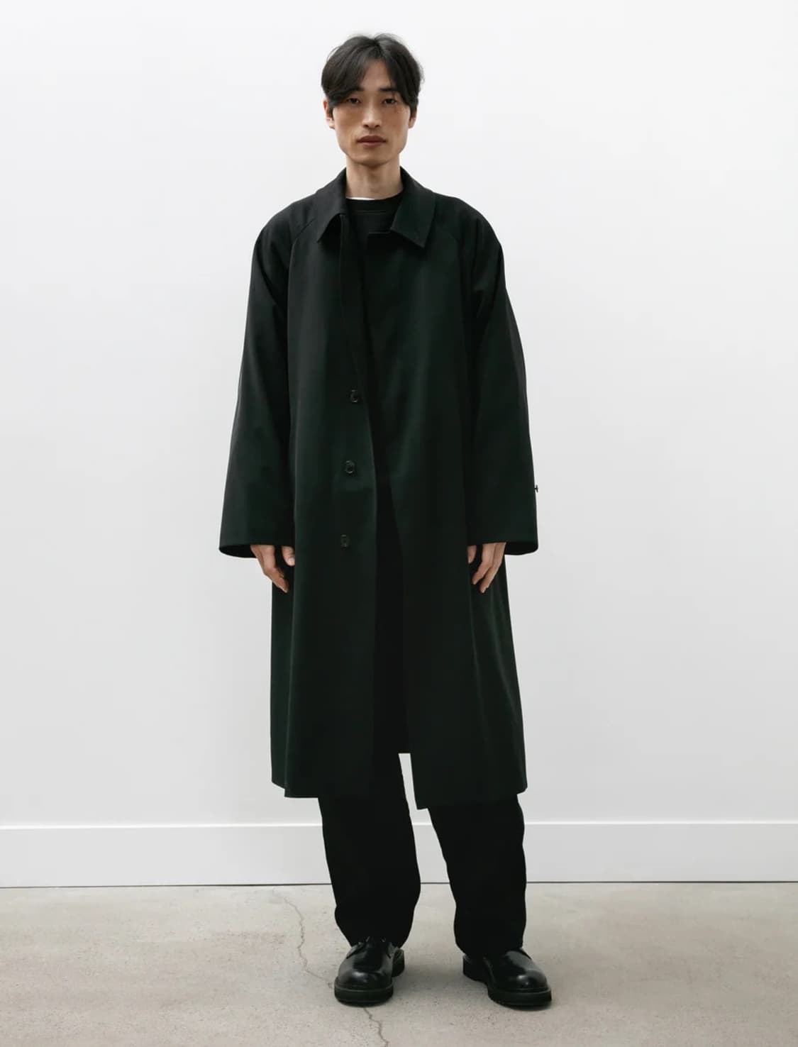 25aw comoli 코모리 울 개버딘 발 칼라 코트 3 상품이미지5