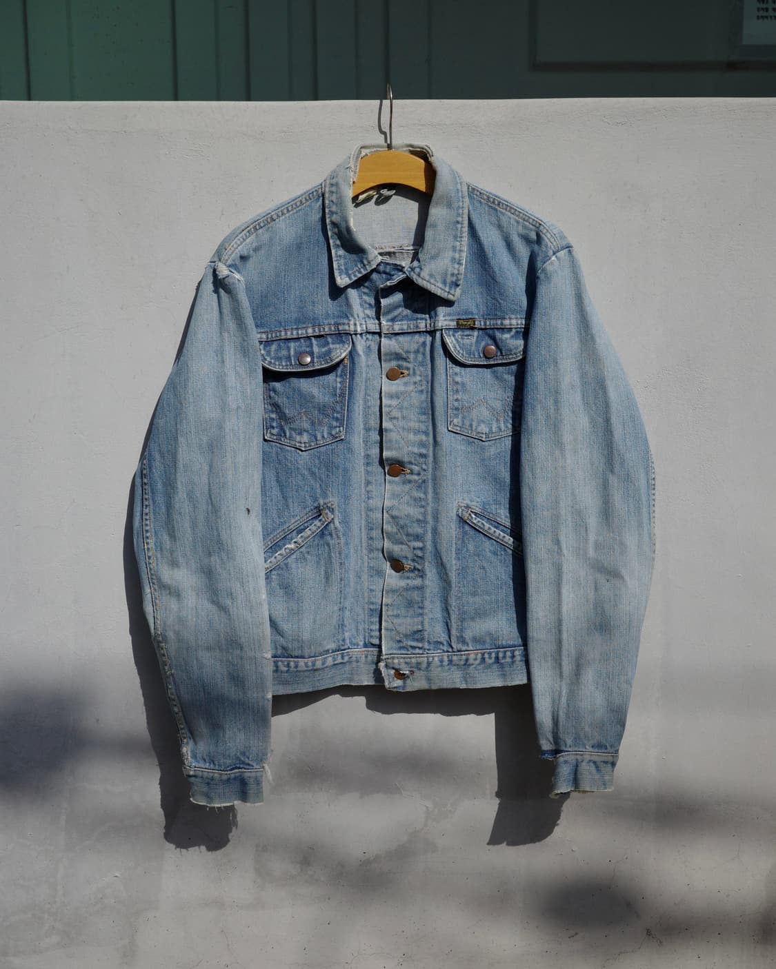 70s Wrangler 124mj 디스트레스드 데님 자켓 상품이미지1