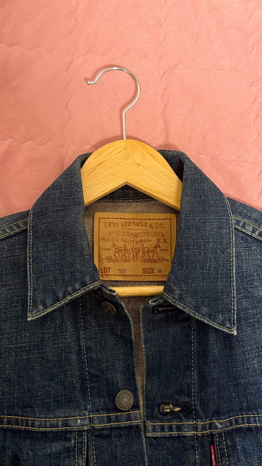 오리지날 일본판 리바이스 71-557 데님 트러커자켓 36 상품이미지2