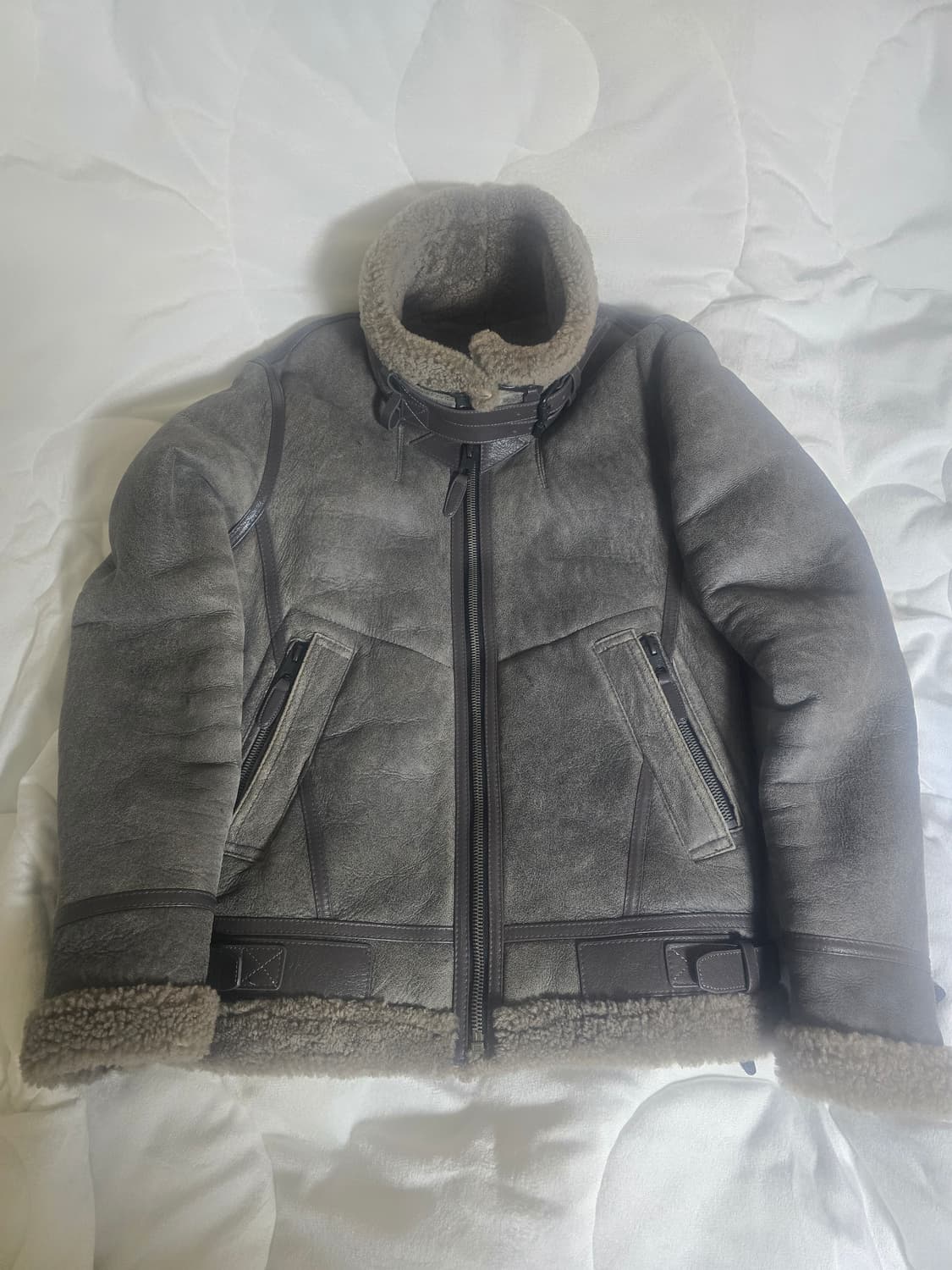 타임옴므 천연 양가죽 양털 무스탕 100사이즈 (정가 350만원대) 상품이미지3