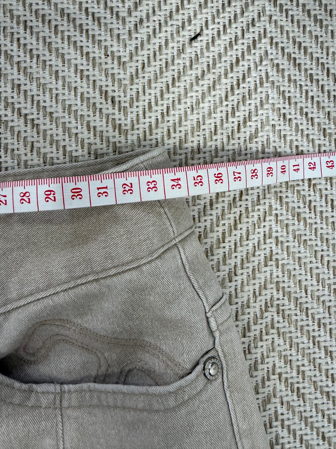 정품)TIME 타임 한섬 21ss 베이지 데님팬츠 64 상품이미지9