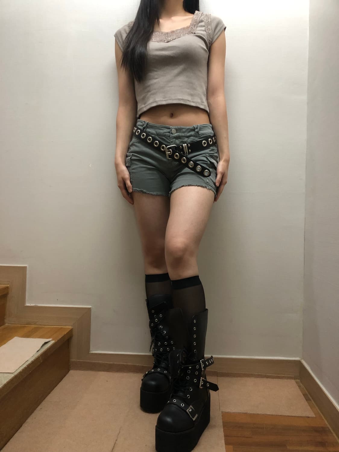 빈티지 타미힐피거 카키 카고 팬츠 상품이미지6