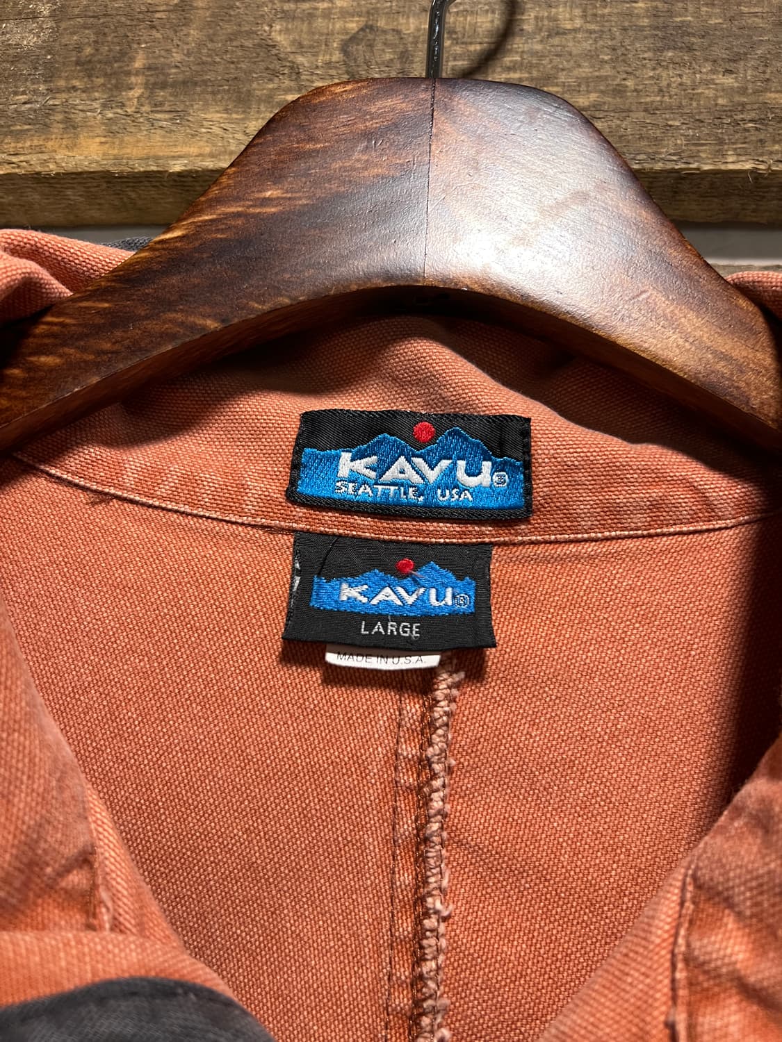 [L]KAVU 카부 Made in USA 브릭레드 캔버스 풀오버 셔츠 상품이미지2