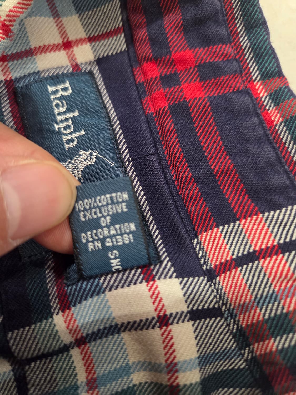 폴로 체크 남방(m사이즈) 상품이미지4