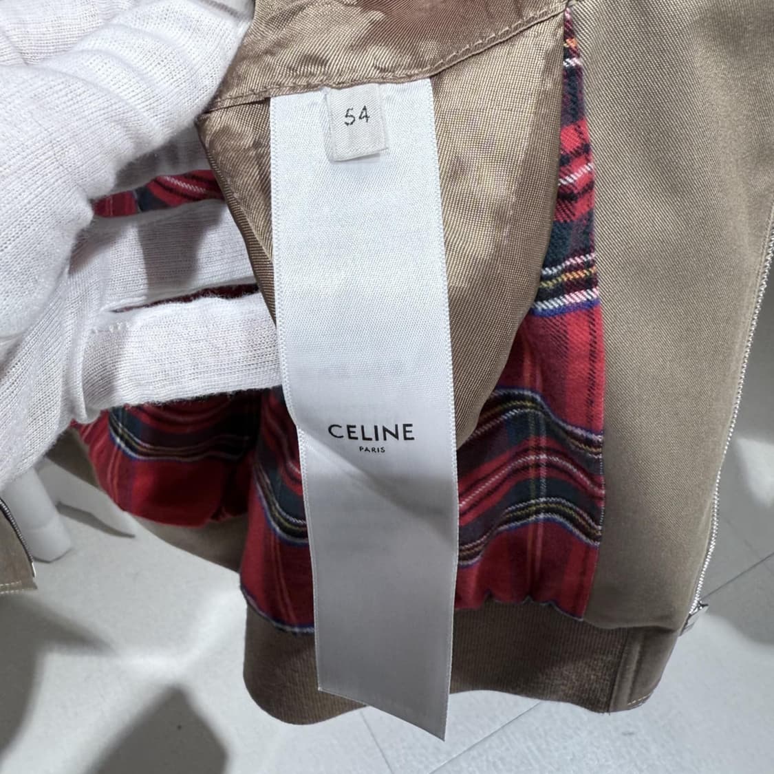 54 /  셀린느 트리옹프 블루종 재킷 인 코튼 개버딘 베이지 상품이미지7