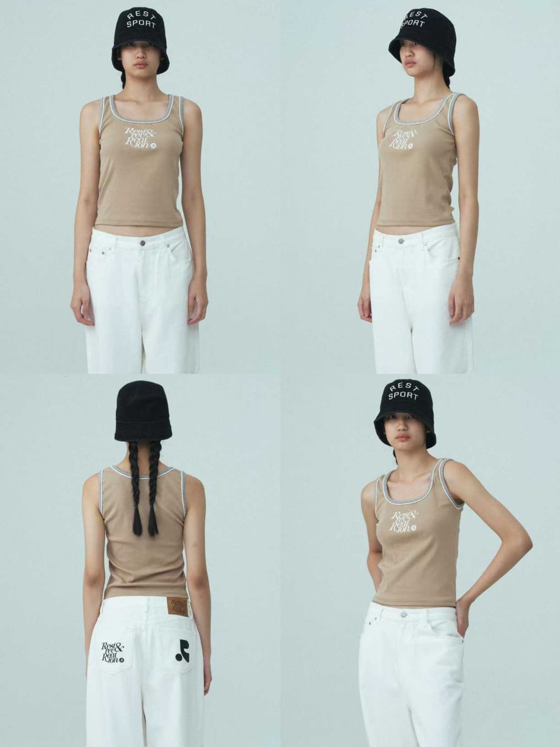 블랙 검정 레스트앤레크레이션 벙거지 어부 데님 모자 상품이미지1