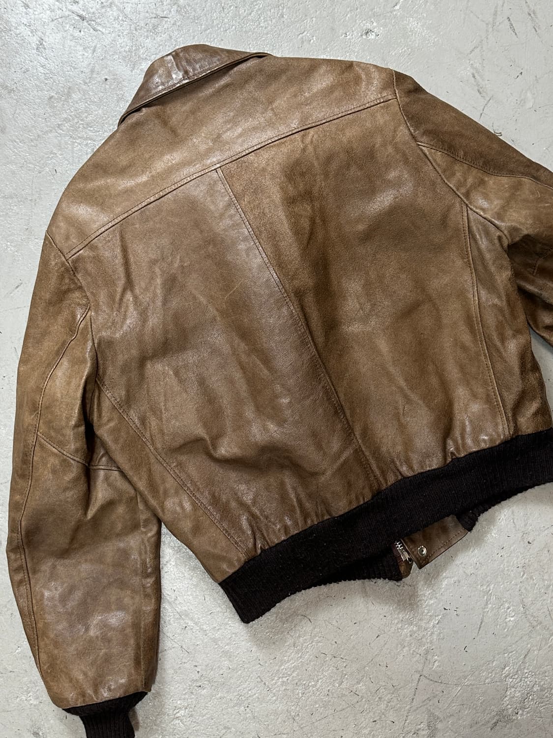 80's 시어스 레더 봄버 자켓 빈티지 A2 레더 자켓 상품이미지6