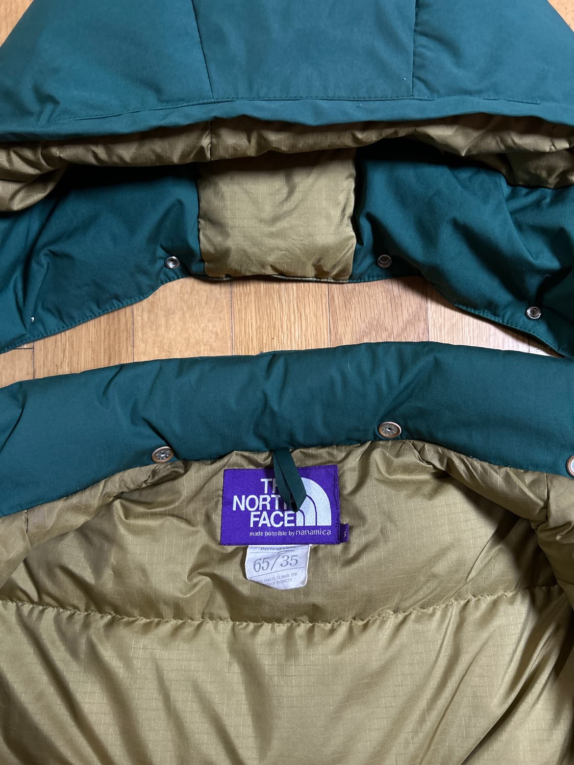 노스페이스 퍼플라벨 시에라푸퍼 65/35 그린 XL 상품이미지7