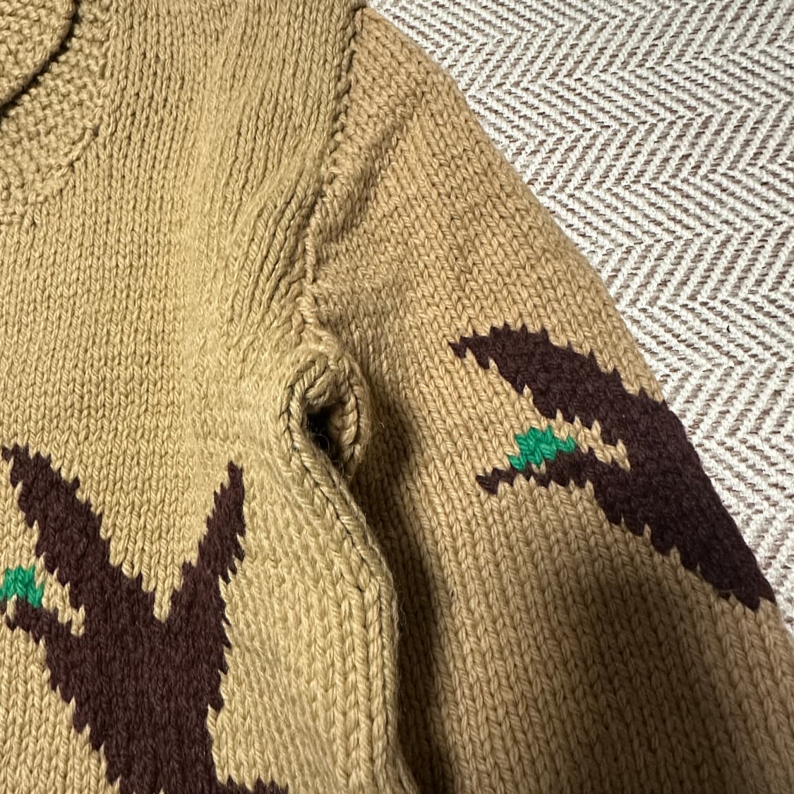 VINTAGE heavy knit jacket 상품이미지3