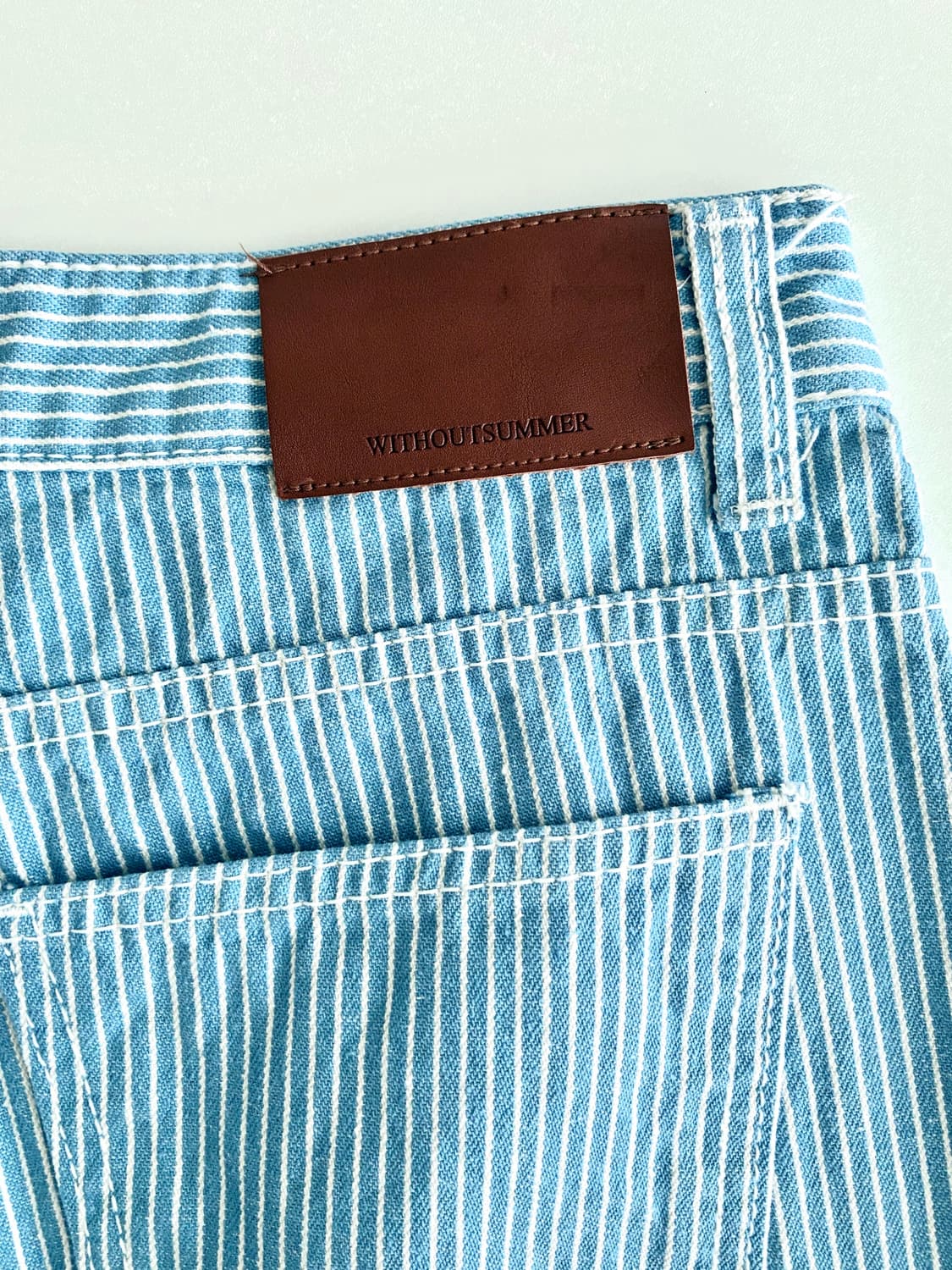 M) 위드아웃썸머 bean pants 빈 팬츠 블루 상품이미지4