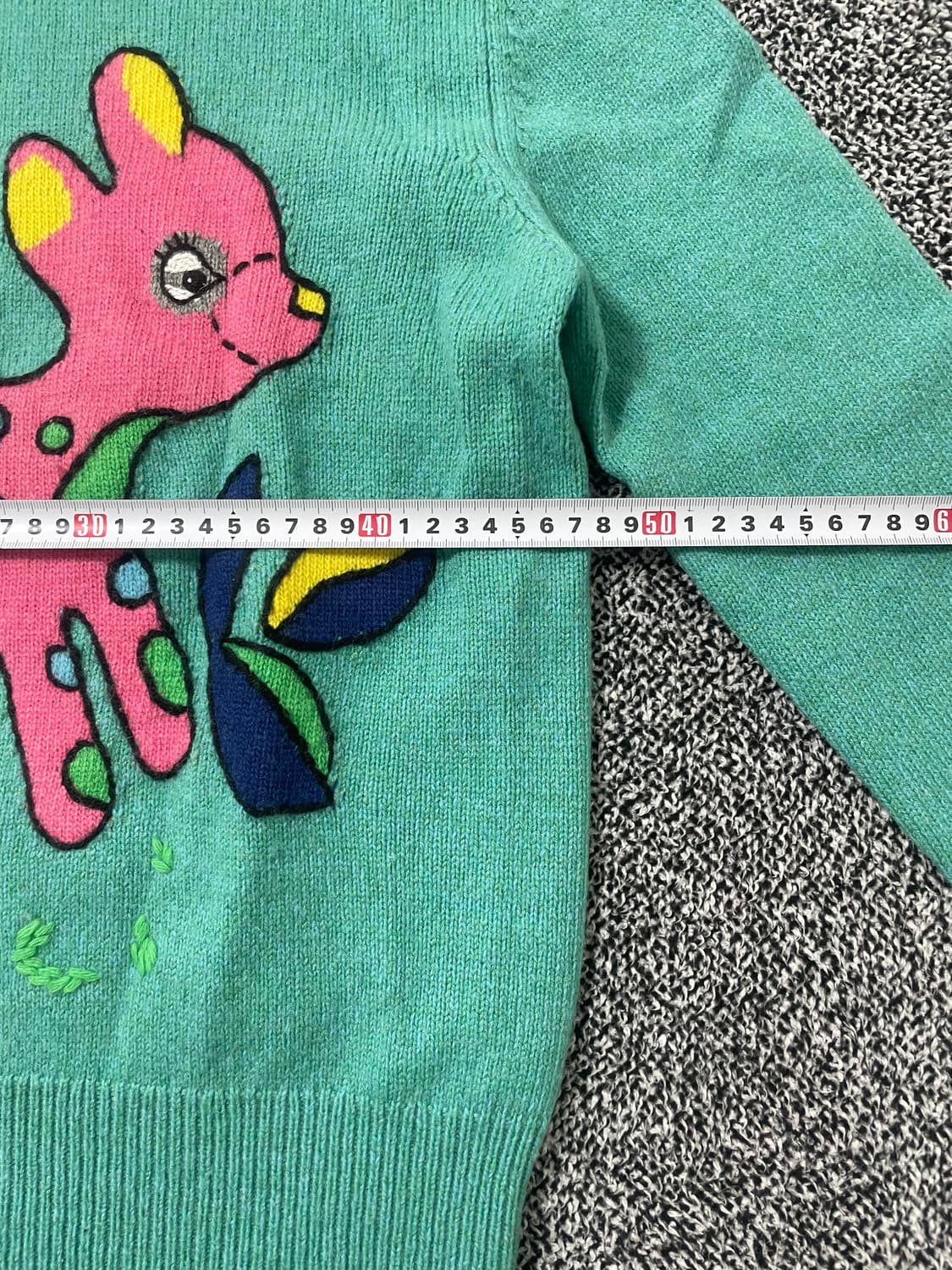 빈티지9. 구찌 밤부 니트 스웨터 민트 상품이미지6