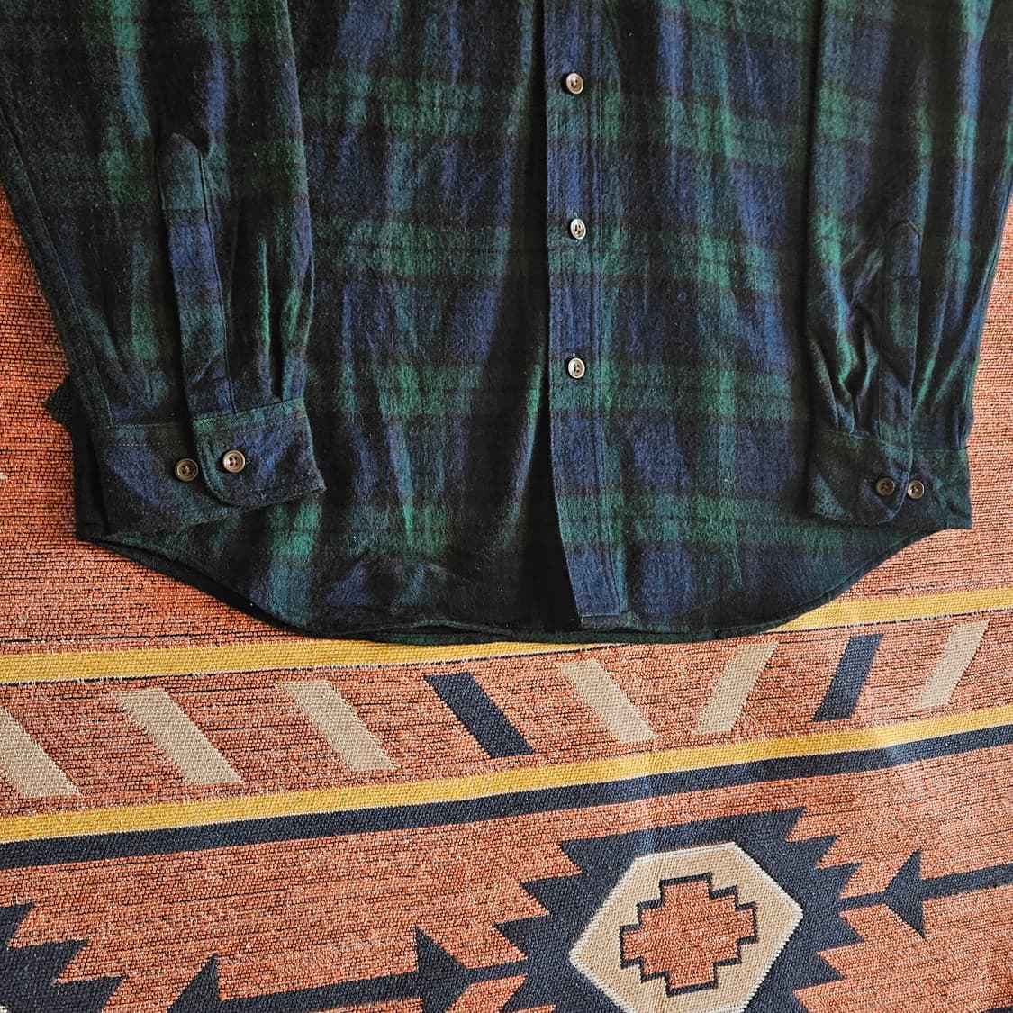 엘엘빈 플라넬 블랙와치 체크 셔츠 상품이미지2