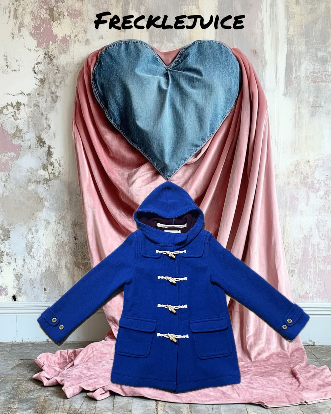 No.2 로열 블루 우드 토글 더플 반코트  상품이미지1