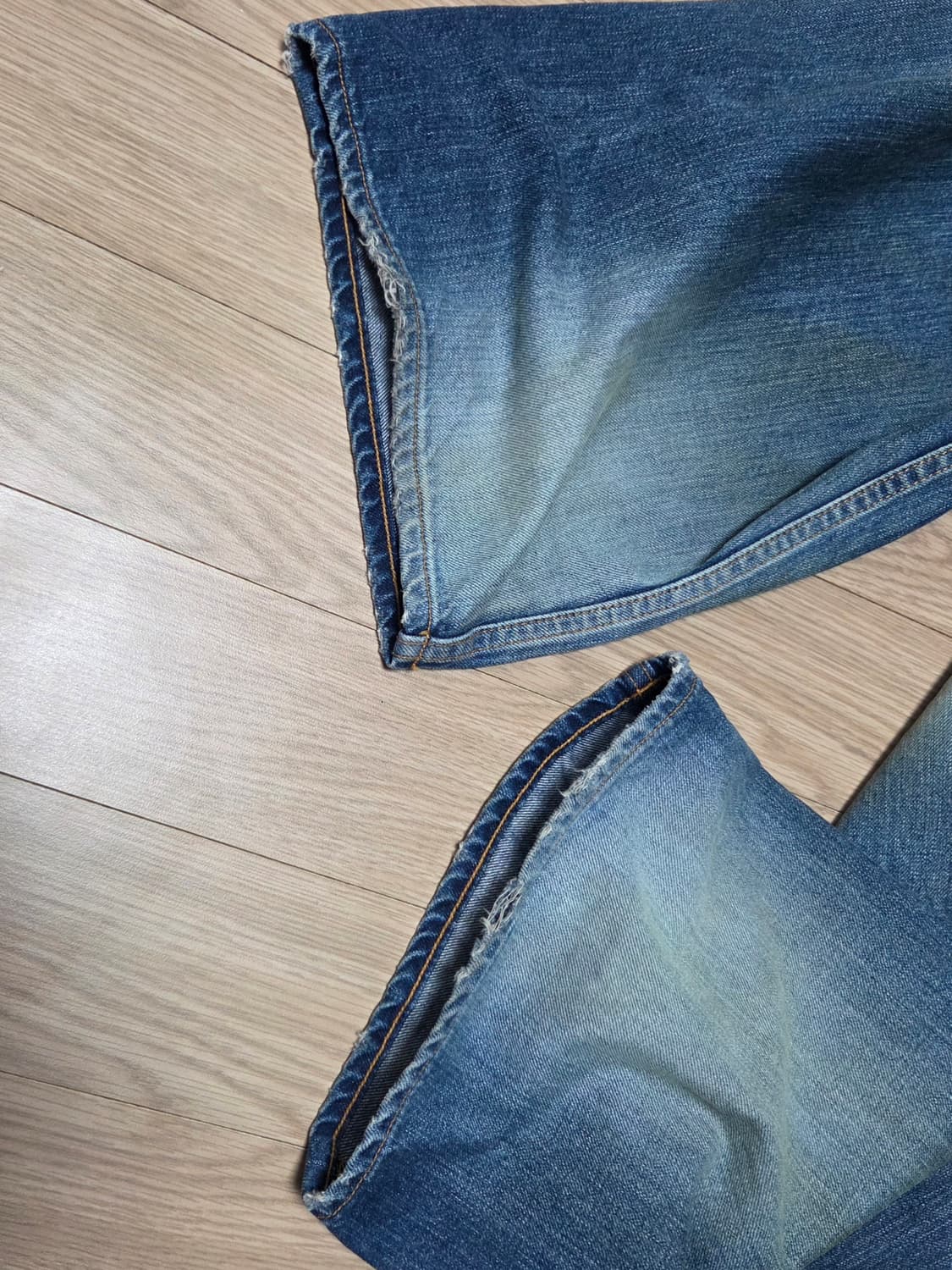 안셀름 믹스 컬러 와이드 데님 팬츠 인디고 1사이즈 상품이미지4