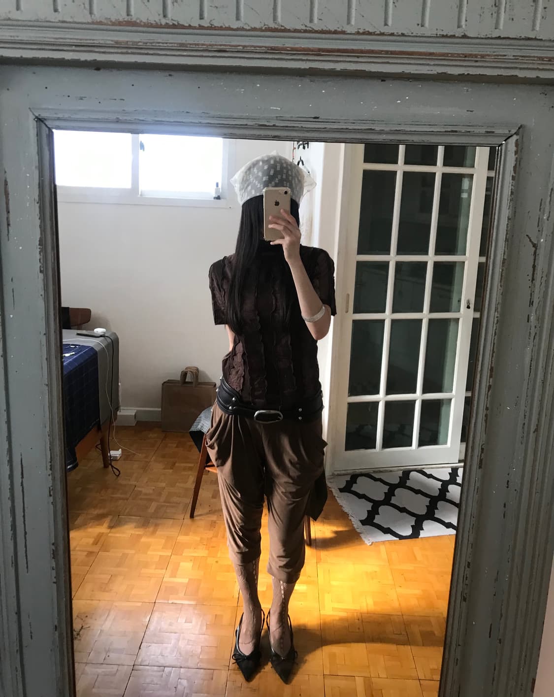 vintage brown mash top  상품이미지2