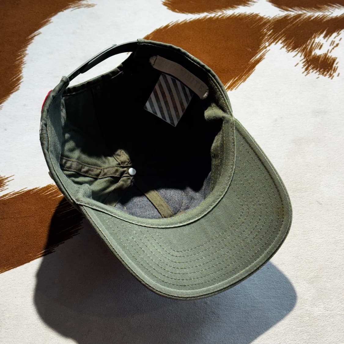 오프화이트 밀리터리 패치 캡 (OS) 카키 상품이미지6